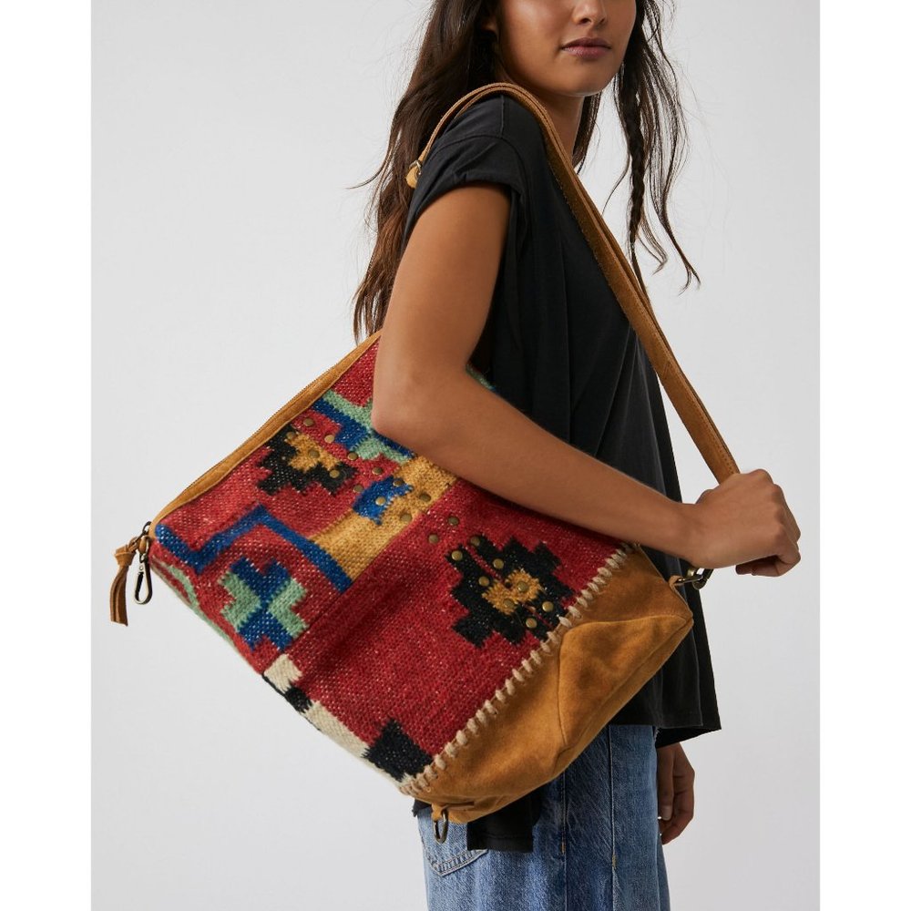 Free People Multicolor Southwestern Pattern Suede Strap Shoulder Bag - Picture 3 of 15